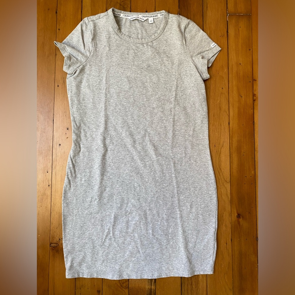Calvin Klein Shirt Dress in Heather Grey